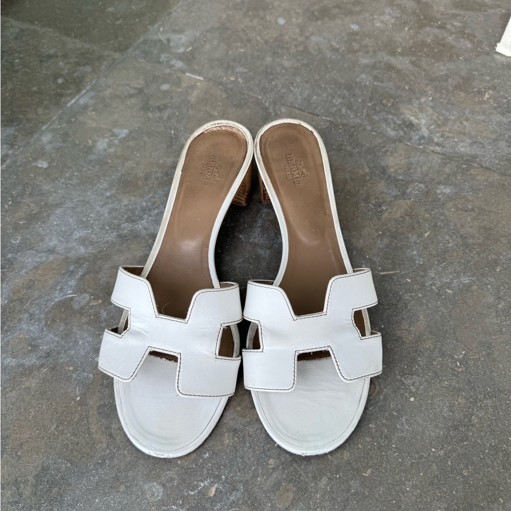 Women's White Slide Sandals
